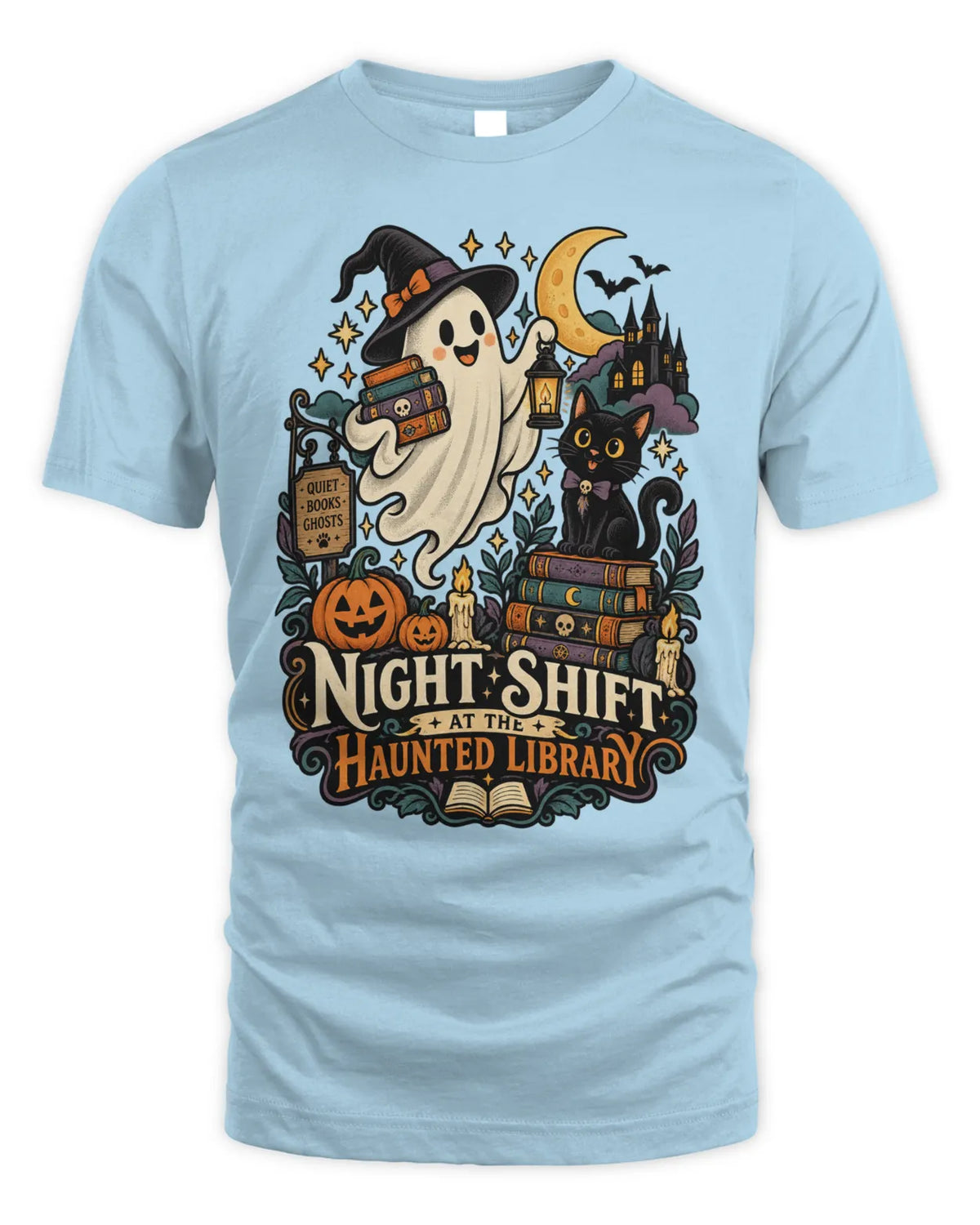 Night shift at the Haunted library T-Shirt